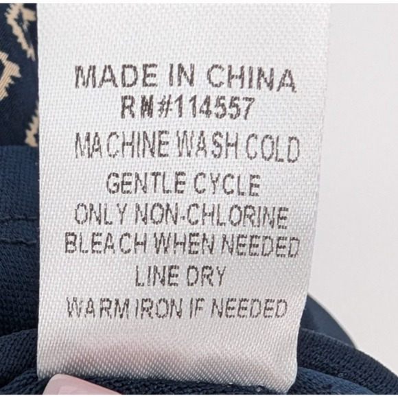 THML Womens‎ Black Boho Cottage Batik Embroidered V Neck A Line Mini Dress Large - Picture 9 of 9